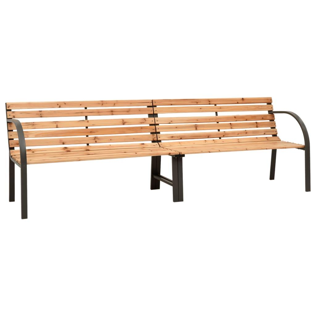 Twin Garden Bench 241 cm Solid Wood Chinese Fir