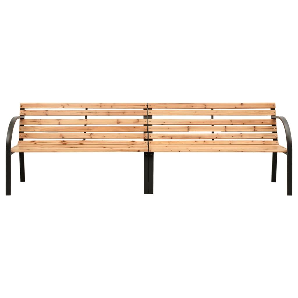 Twin Garden Bench 241 cm Solid Wood Chinese Fir