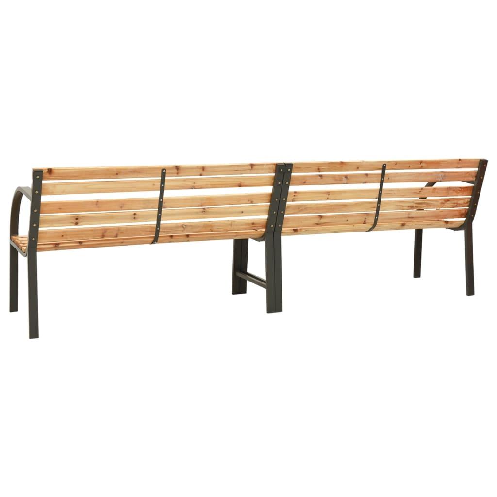 Twin Garden Bench 241 cm Solid Wood Chinese Fir