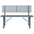 Garden Bench 110 cm Steel Grey