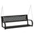 Garden Swing Bench 125 cm Steel and Plastic Black