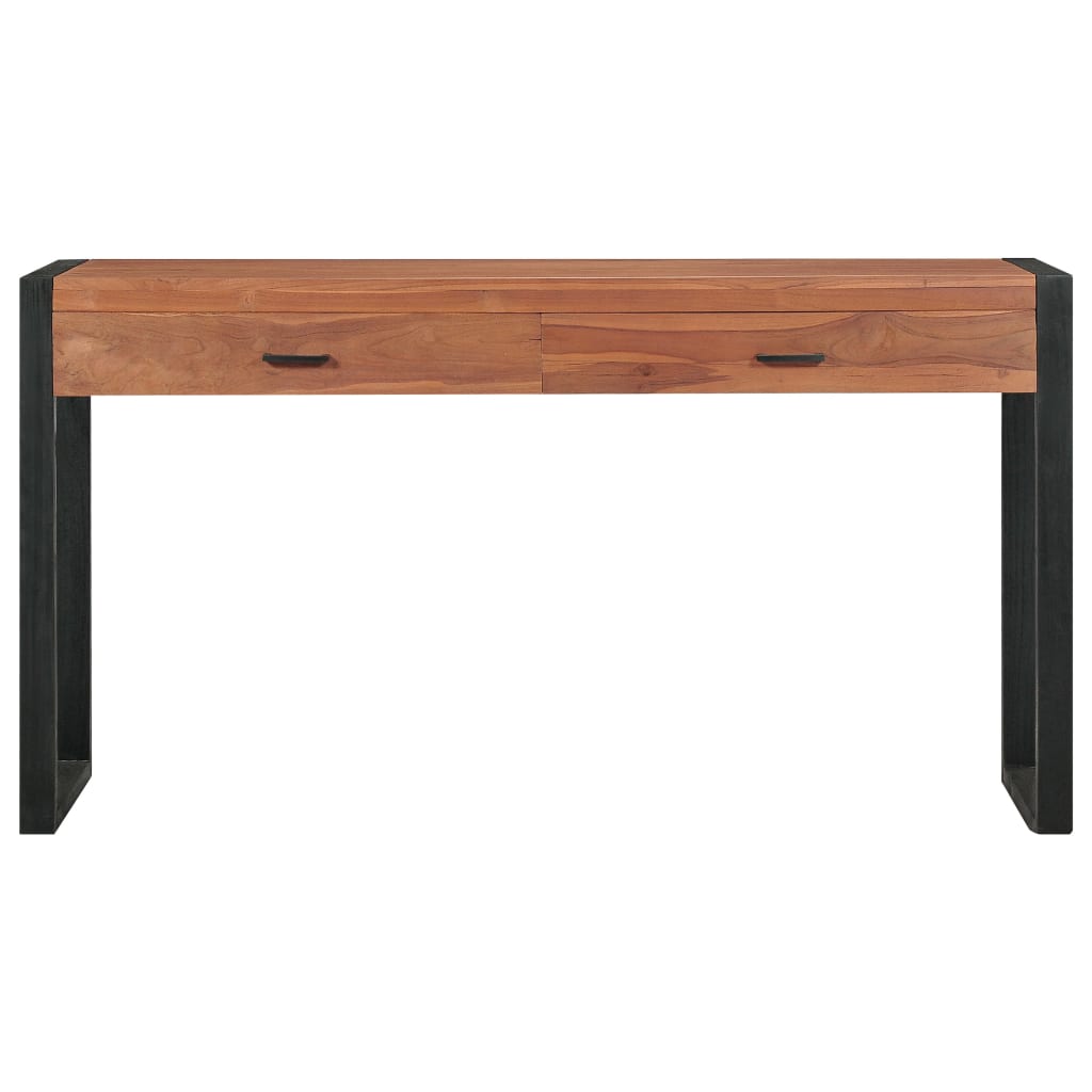 Desk with 2 Drawers 120x40x75 cm Solid Wood Teak