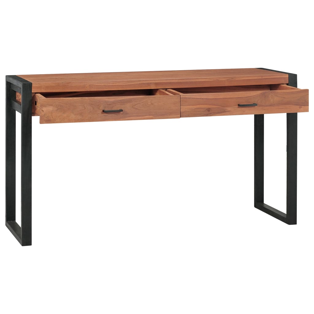 Desk with 2 Drawers 120x40x75 cm Solid Wood Teak