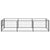Dog Kennel Black 3 m² Steel
