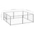 Dog Kennel Silver 4 m² Steel