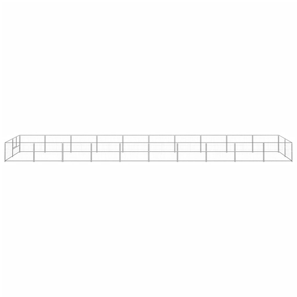 Dog Kennel Silver 20 m² Steel