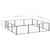 Dog Kennel Black 9 m² Steel