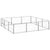 Dog Kennel Silver 9 m² Steel
