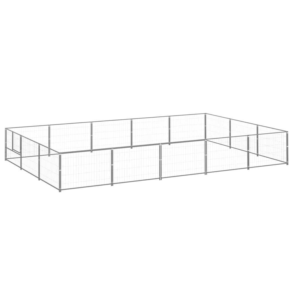 Dog Kennel Silver 15 mï¿½ Steel