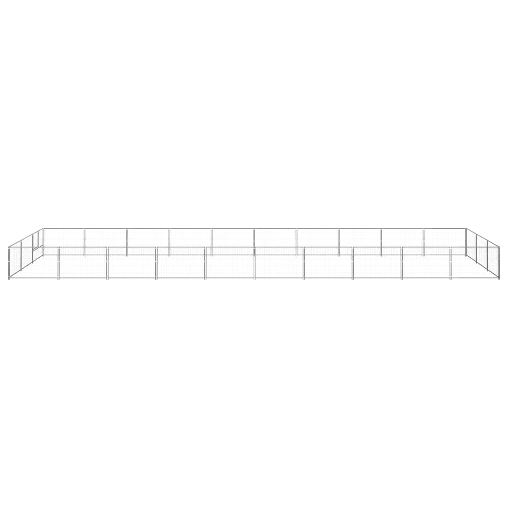 Dog Kennel Silver 30 m² Steel