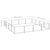 Dog Kennel Silver 16 m² Steel