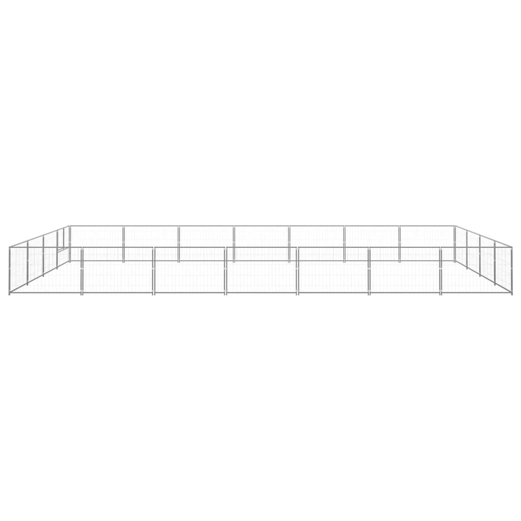 Dog Kennel Silver 28 m² Steel