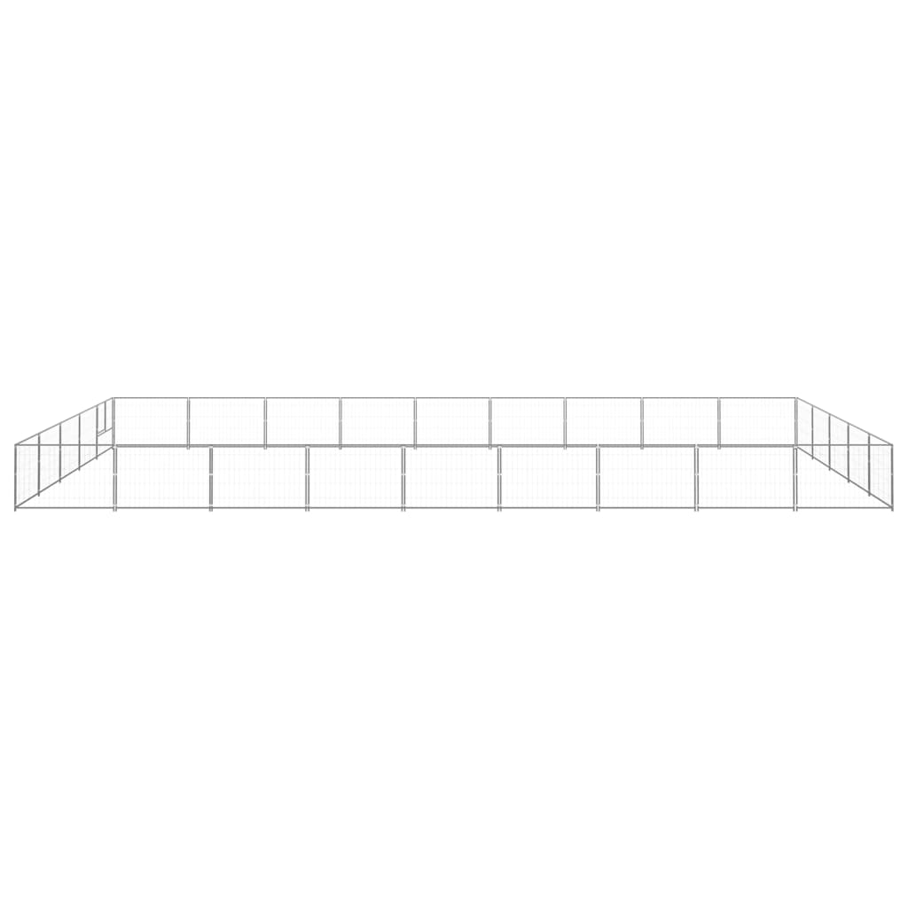 Dog Kennel Silver 45 m² Steel