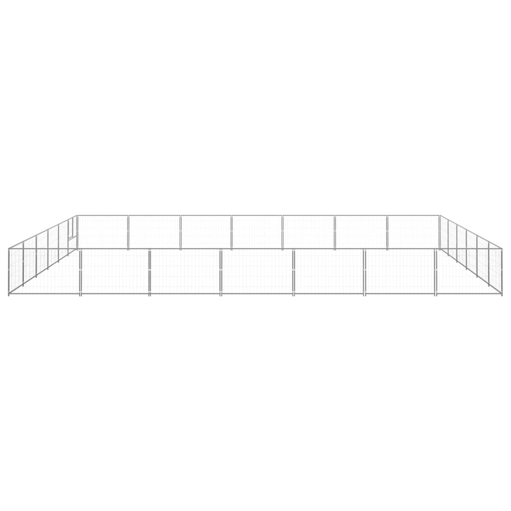 Dog Kennel Silver 42 m² Steel