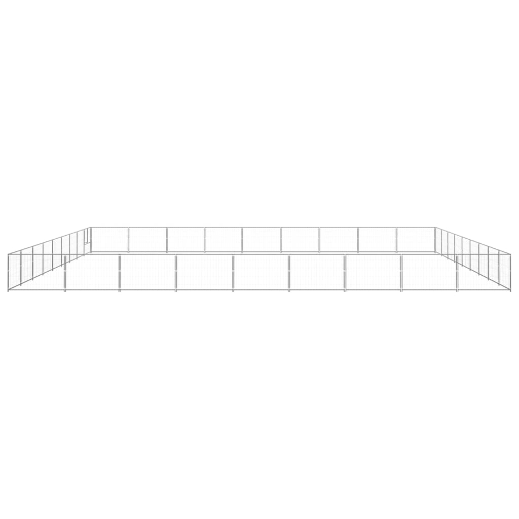 Dog Kennel Silver 81 m² Steel