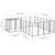 Dog Kennel Black 8.47 m² Steel