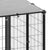Dog Kennel Black 26.62 m² Steel