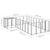 Dog Kennel Black 10.89 m² Steel