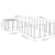 Dog Kennel Silver 10.89 m² Steel