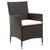 Garden Chairs with Cushions 2 pcs Poly Rattan Brown