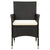 Garden Chairs with Cushions 2 pcs Poly Rattan Black