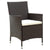 Garden Chairs with Cushions 4 pcs Poly Rattan Brown