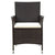 Garden Chairs with Cushions 4 pcs Poly Rattan Brown