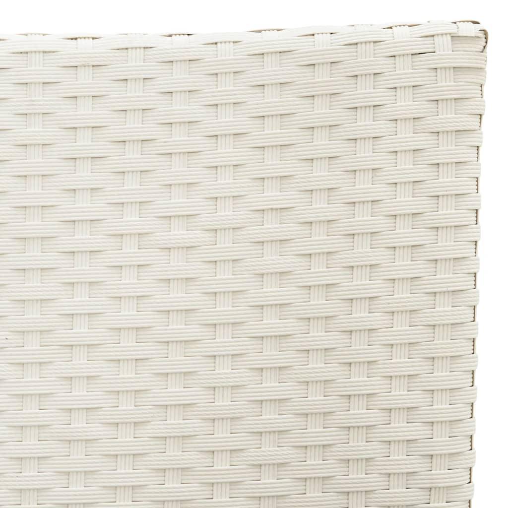 Garden Chairs with Cushions 4 pcs Poly Rattan White