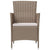 Garden Chairs with Cushions 4 pcs Poly Rattan Beige