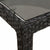 Garden Table Black 190x90x75 cm Tempered Glass and Poly Rattan