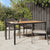 Garden Table 150x90x75 cm Poly Rattan and Acacia Wood Black