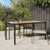 Garden Table 150x90x75 cm Poly Rattan and Acacia Wood Black