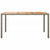 Garden Table 150x90x75 cm Poly Rattan and Acacia Wood Grey
