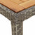 Garden Table 150x90x75 cm Poly Rattan and Acacia Wood Grey
