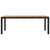 Garden Table 190x90x75 cm Poly Rattan and Acacia Wood Black