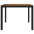 Garden Table 190x90x75 cm Poly Rattan and Acacia Wood Black