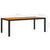 Garden Table 190x90x75 cm Poly Rattan and Acacia Wood Black