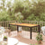 Garden Table 190x90x75 cm Poly Rattan and Acacia Wood Black