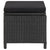 Garden Stools 4 pcs with Cushions Poly Rattan Black