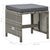 Garden Stools 4 pcs with Cushions Poly Rattan Grey