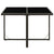 Garden Table Black 109x107x74 cm Poly Rattan and Glass