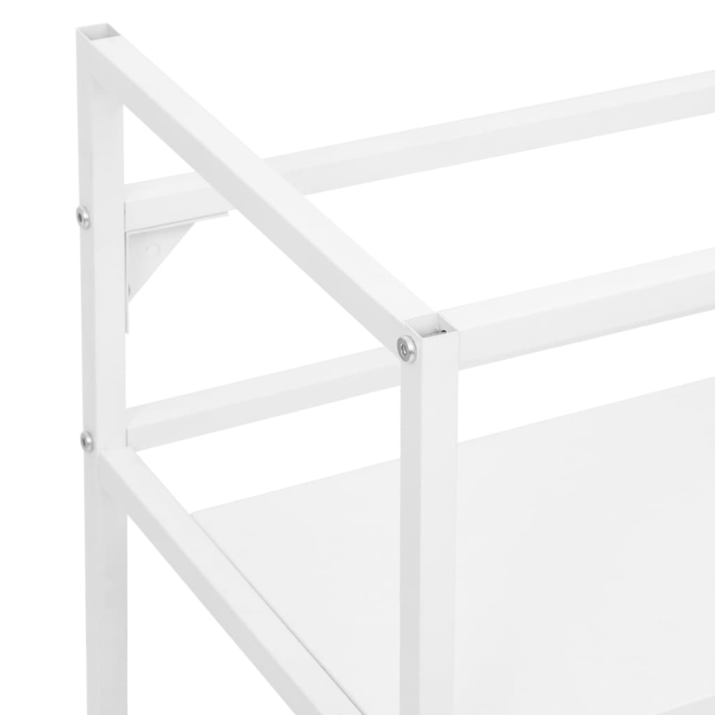 Bathroom Washbasin Frame White 59x38x83 cm Iron
