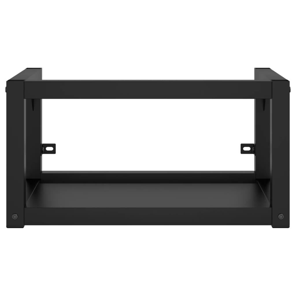 Wall-mounted Bathroom Washbasin Frame Black 40x38x31 cm Iron