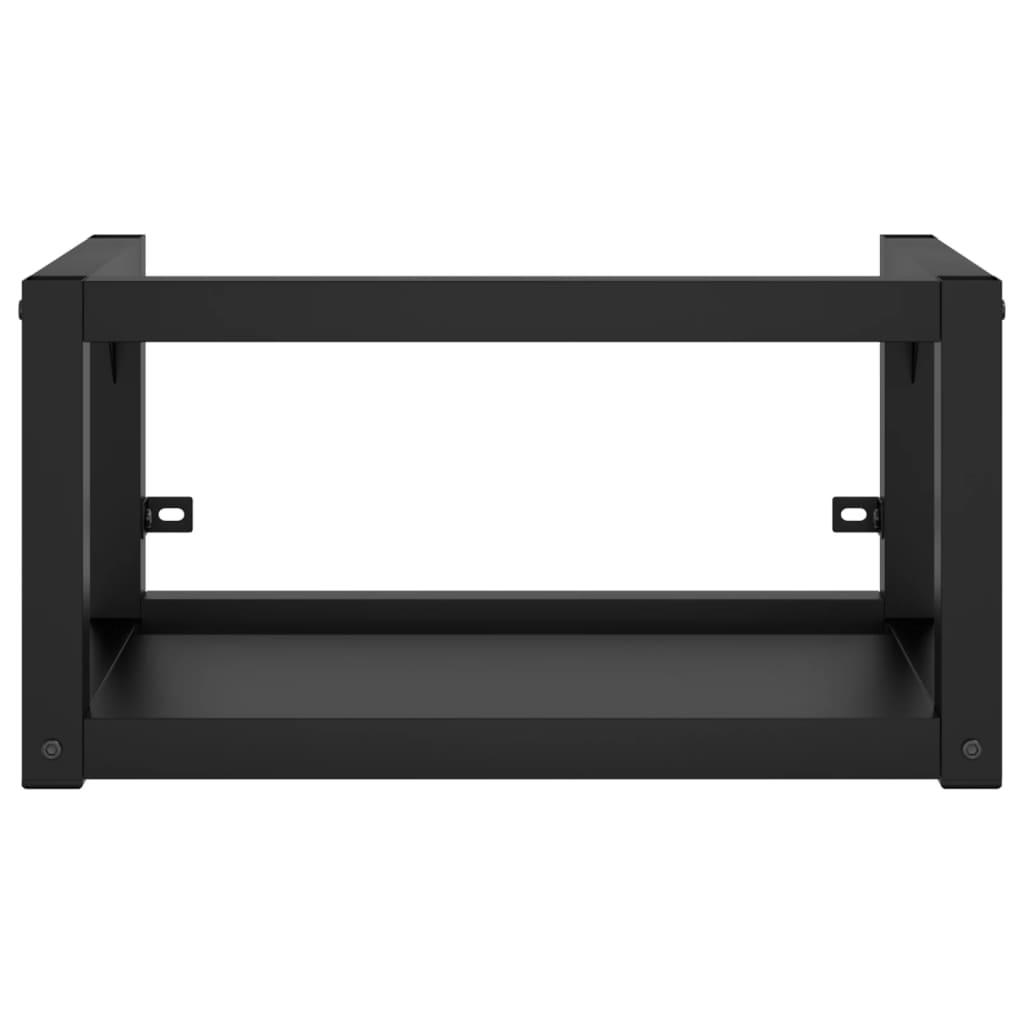 Wall-mounted Bathroom Washbasin Frame Black 59x38x31 cm Iron