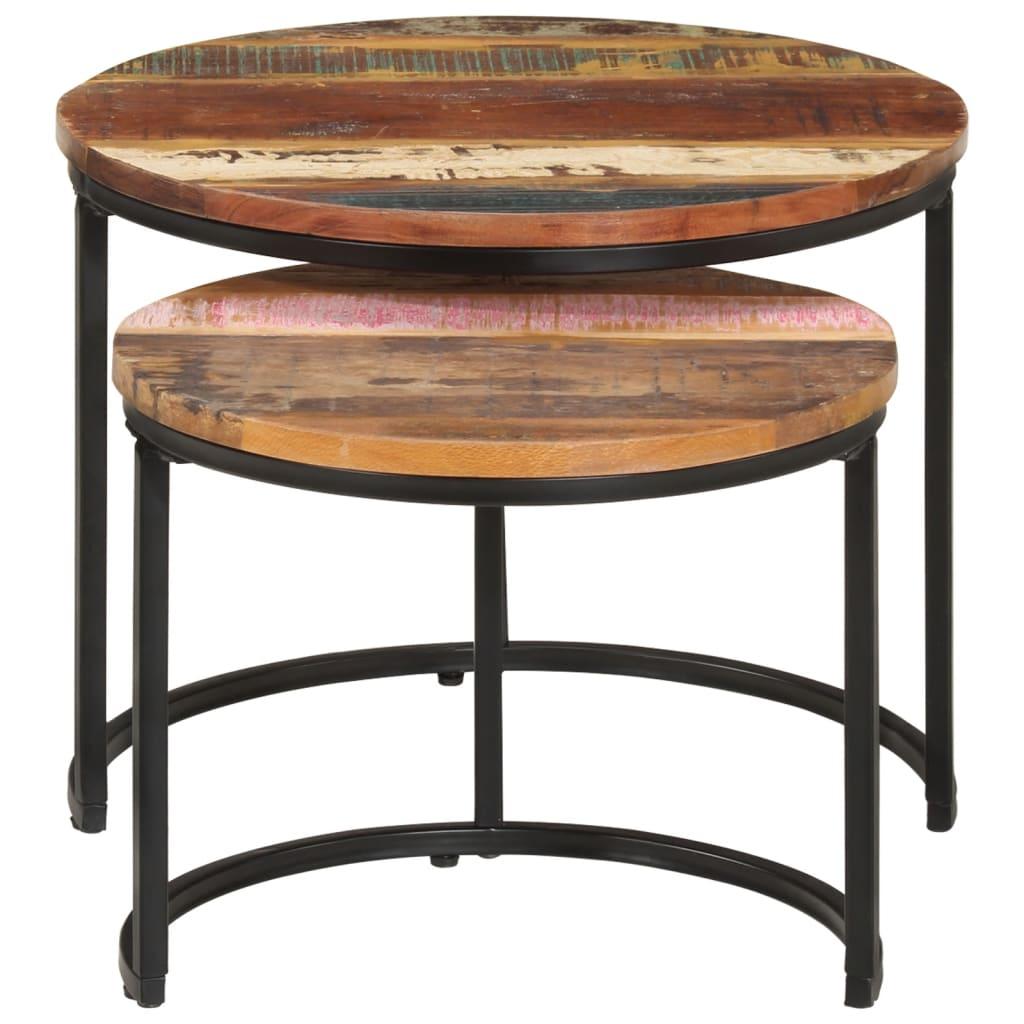 Nesting Tables 2 pcs Solid Wood Reclaimed