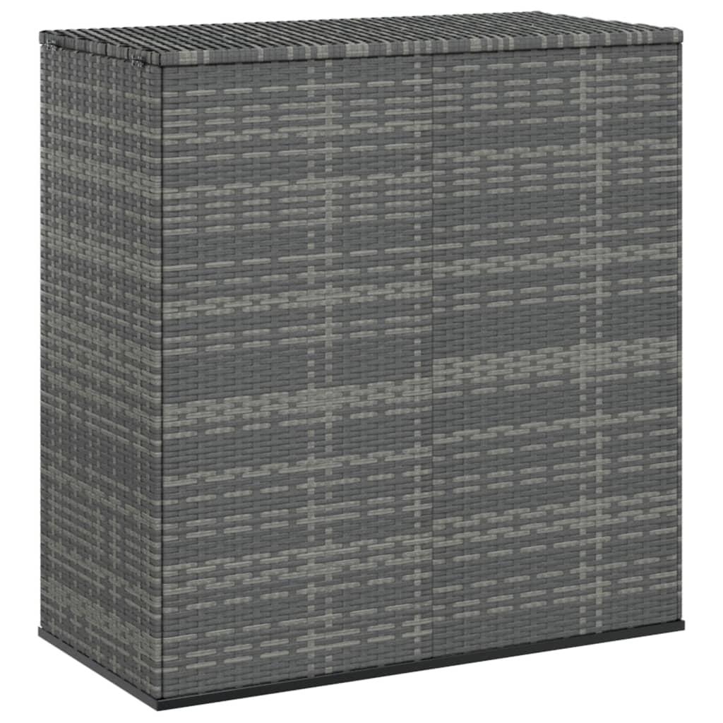 Garden Cushion Box PE Rattan 100x49x103.5 cm Grey