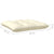 Garden Middle Sofa with Cream Cushions Solid Pinewood