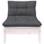 Garden Middle Sofa with Cushions White Solid Pinewood