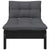 2-Seater Garden Sofa with Cushions Black Solid Pinewood