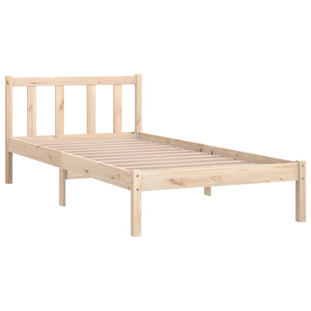 Bed Frame without Mattress Solid Wood 90x190 cm